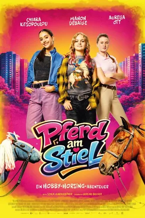 Poster: Pferd am Stiel